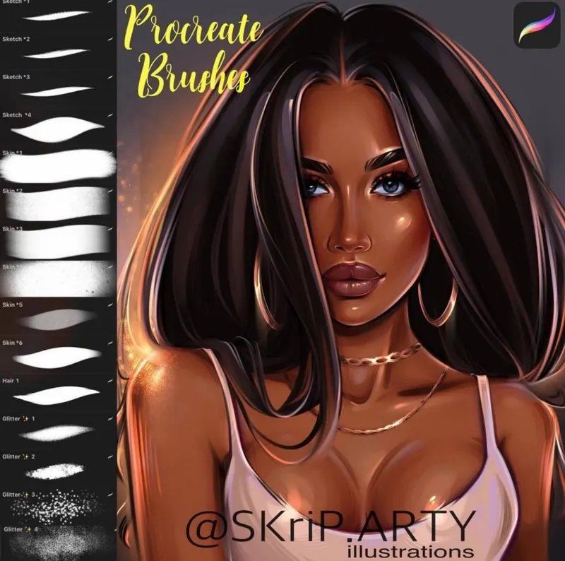 Скачать курс «[Skrip.Arty] Procreate Brushes + Tutorial (Евгения Скрипка)» — слив курса