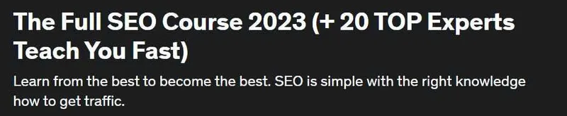 Скачать курс «[Udemy] Полный курс SEO 2023 (Anatolii Ulitovskyi)» — слив курса