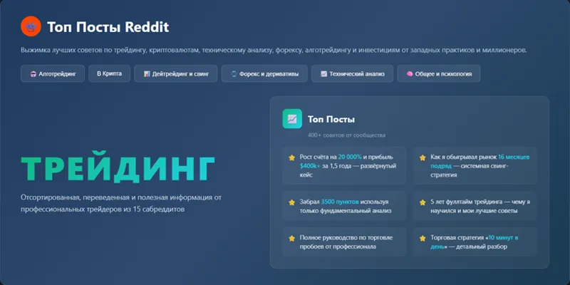 Скачать курс «Выжимка топ-постов с Reddit по трейдингу, крипте, тех.анализу, форексу, алготрейдингу от практиков» (технический анализ) — слив курса