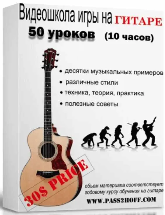 Скачать курс «Видеошкола игры на акустической гитаре (Вася Пастухов)» — слив курса