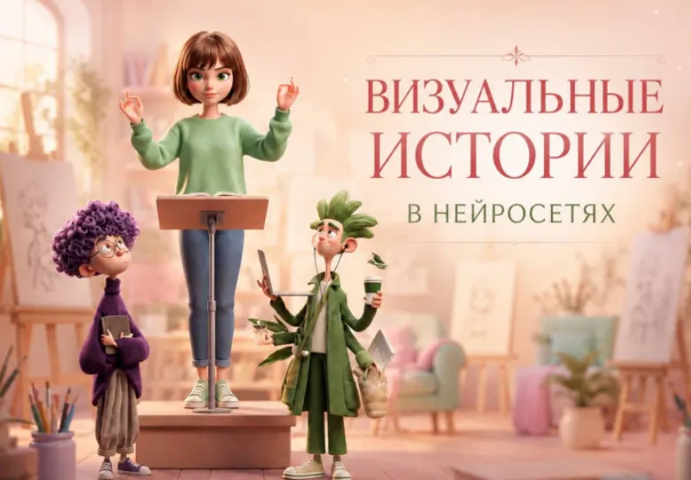 Скачать курс «Визуальные истории в нейросетях. Тариф Без сопровождения (Мария Хлопцова)» — слив курса