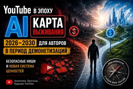 Скачать курс «YouTube 2026: Карта выживания. Как не попасть под каток демонетизации и строить вечные каналы в эпоху AI» (ai контент) — слив курса