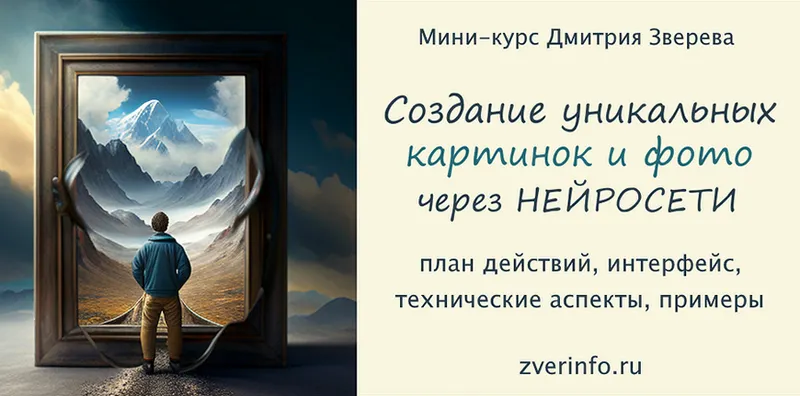 Скачать курс «Создание уникальных картинок и фотографий в нейросетях. Тариф Мини по нейросетям (Дмитрий Зверев)» — слив курса