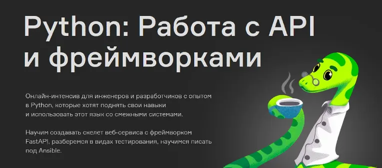 Скачать курс «[Слёрм] Python: Работа с API и фреймворками (Денис Наумов, Павел Ляшков, Ольга Скобина)» — слив курса