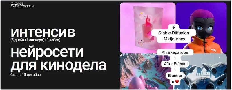 Скачать курс «[Sabatovsky] Интенсив нейросети для кинодела. Тариф Расширенный (Владислав Сабатовский)» — слив курса