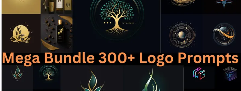 Скачать курс «[ZenArtCollection] Mega Bundle 300+ Midjourney промты для создания логотипов» — слив курса