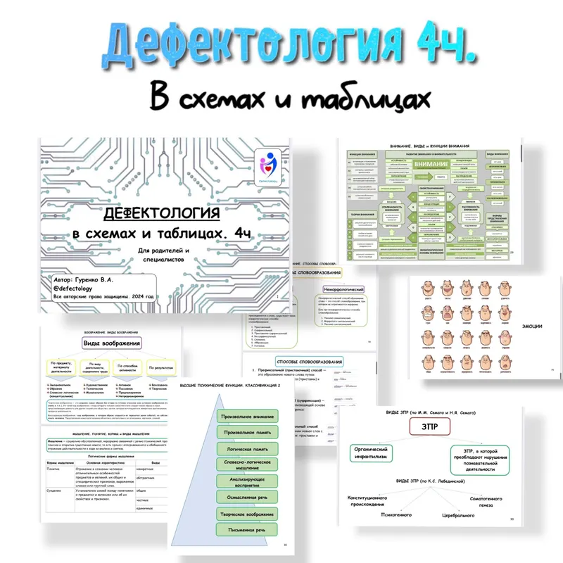 Скачать курс «Дефектология в схемах и таблицах 4 часть (Виктория Гуренко)» — слив курса