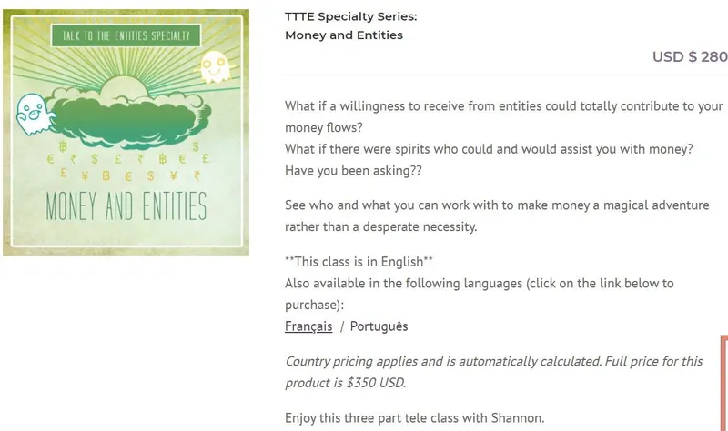Скачать курс «[Access Consciousness] Сущности и деньги - TTTE Specialty Series: Money and Entities (Шэннон О’Хара)» — слив курса