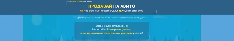 Скачать курс «Продавай на Авито от собственных товаров/услуг ДО чужих бизнесов (Владимир Белозёров)» — слив курса